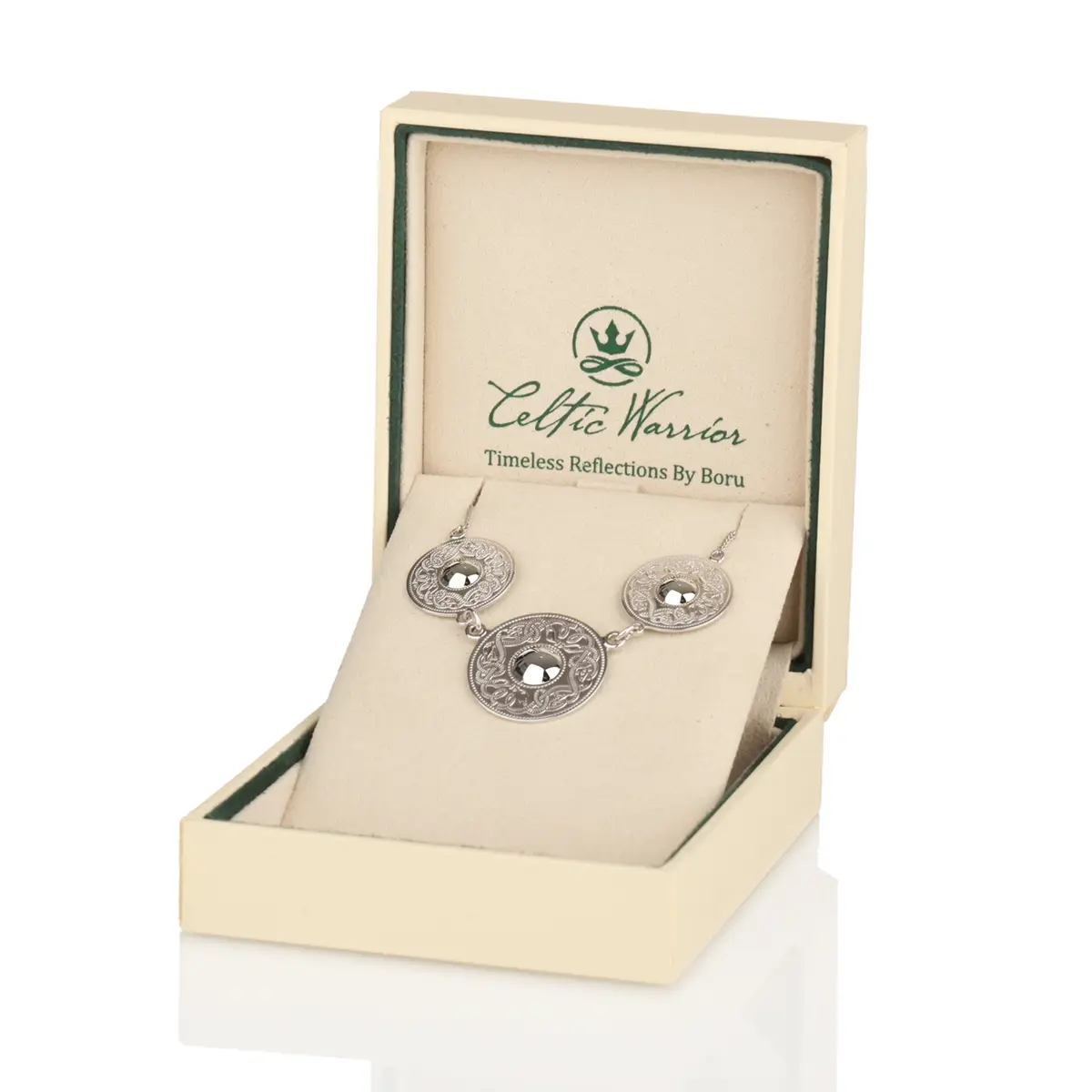 kette-anhaenger-keltisch-celtic-warrior-irland-silber-3fach-rund-004 Celtic Warrior - Triple Disc - keltische Kette aus Irland