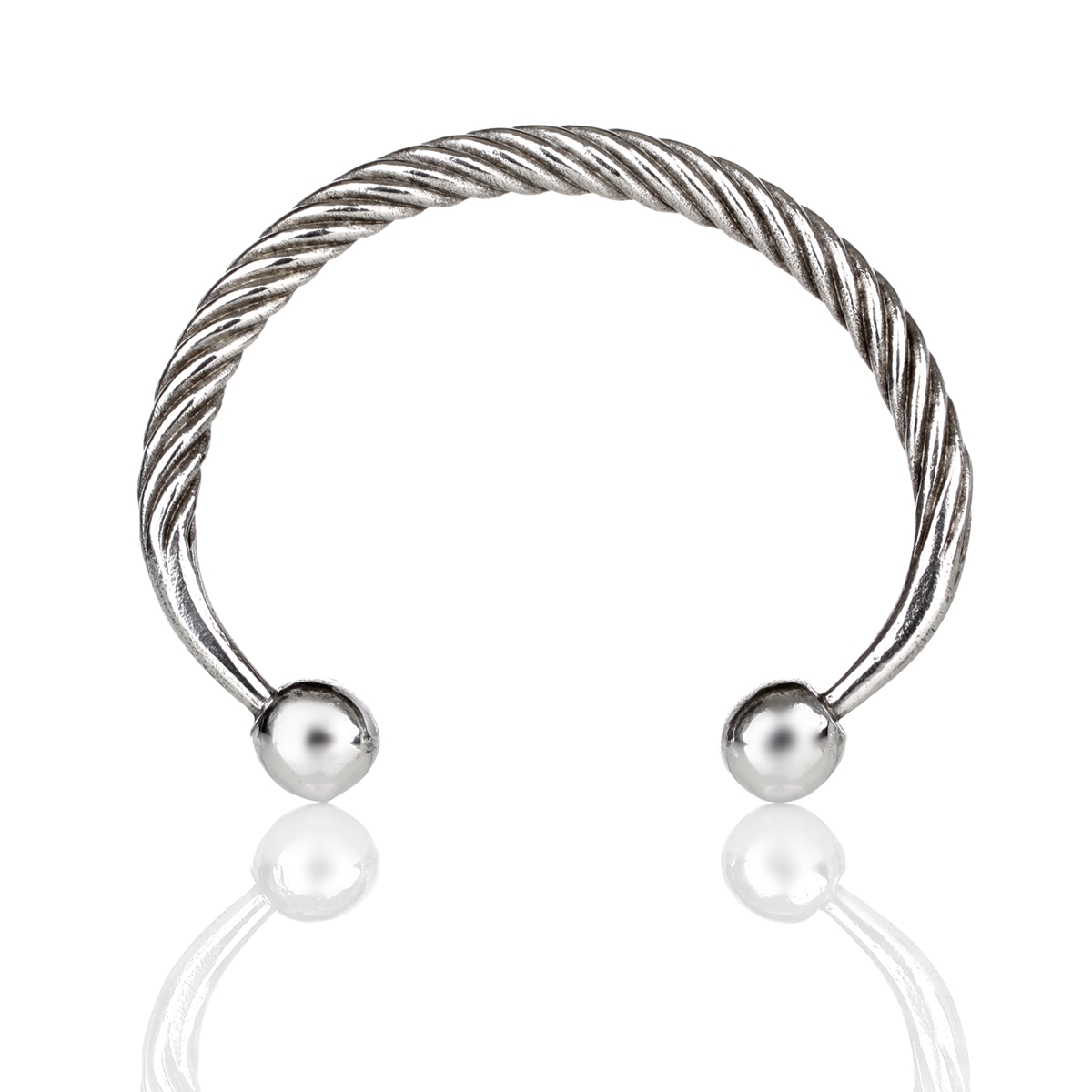 Celtic Ball Torc - Wikinger Armreif handgefertigt aus massivem Zinn