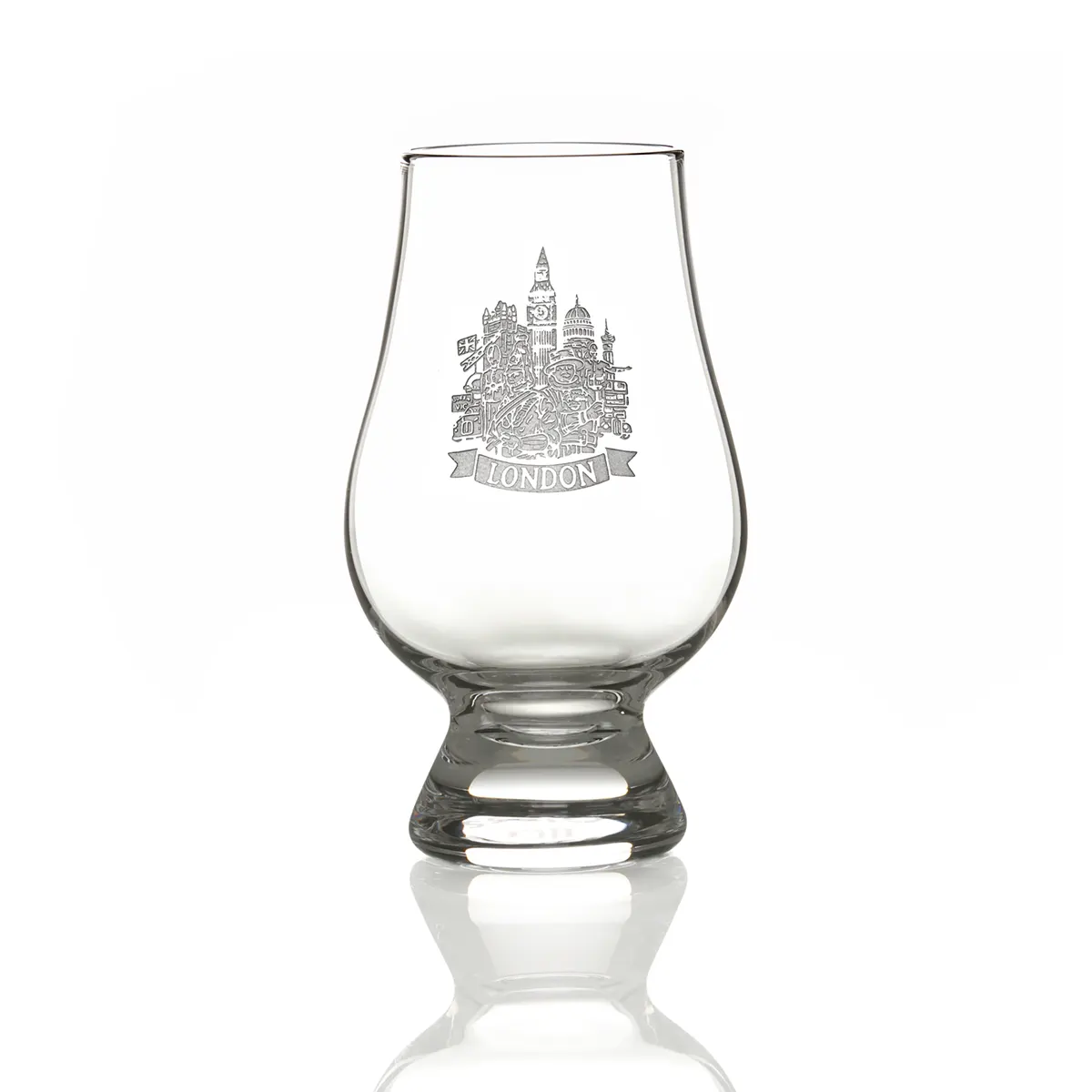 Glencairn-Whisky-Tasting-glas-verziert-London-001 Glencairn Whisky Tasting Glas mit Gravur 'London'