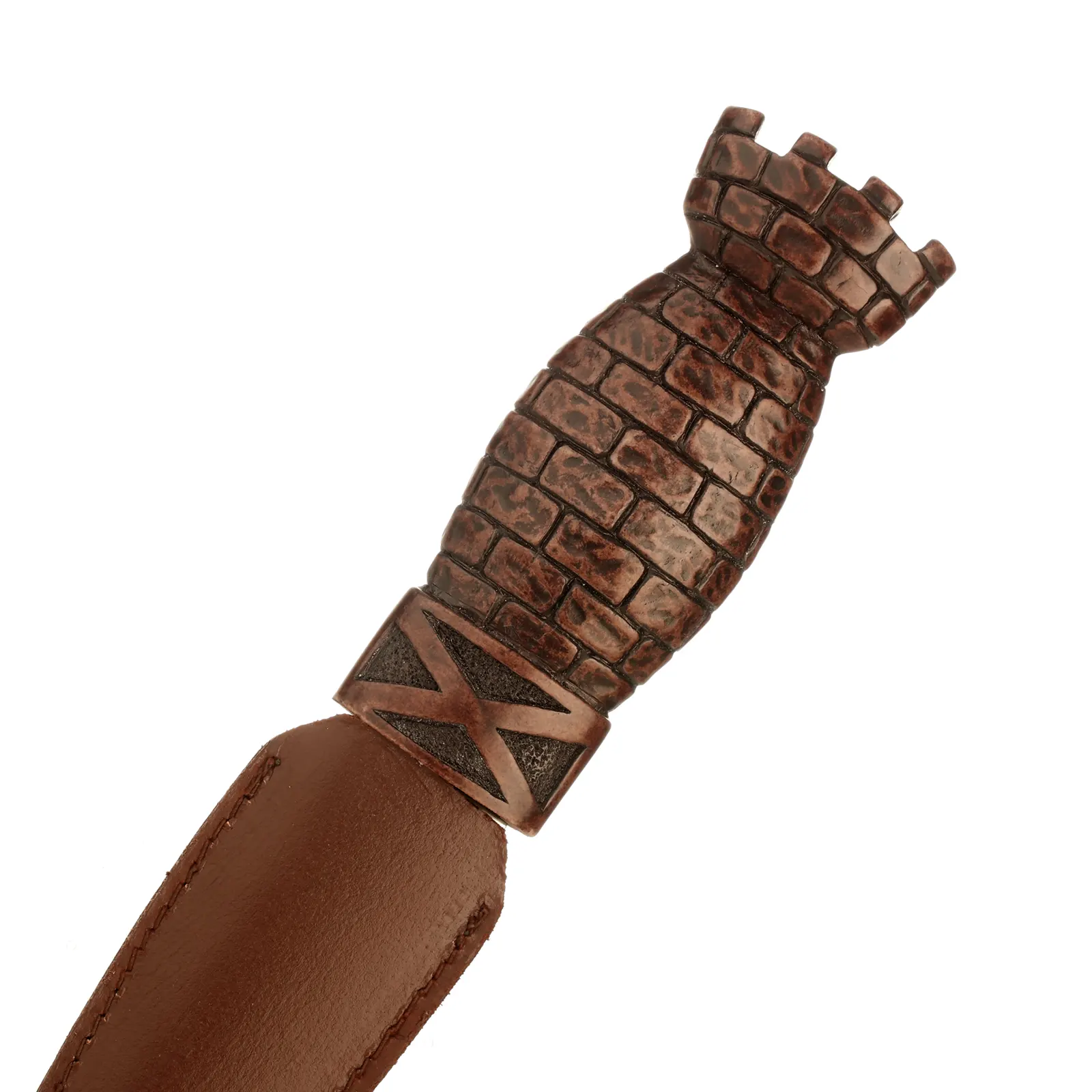 Lion Rampant Sgian Dubh - schottischer Löwe - Edelstahl & Zinn mit Lederscheide