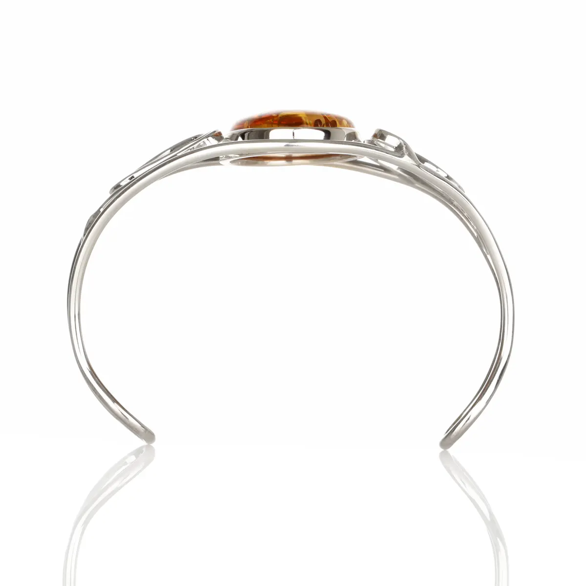 Honey Amber Bangle - Irischer Armreif aus honigfarbenem Bernstein & Sterling Silber Honey Amber Bangle - Irischer Armreif aus honigfarbenem Bernstein & Sterling Silber