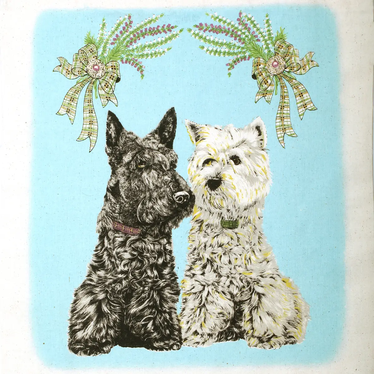 Scottie & Westie Twosome Shopping Bag - schottische Canvas Tasche