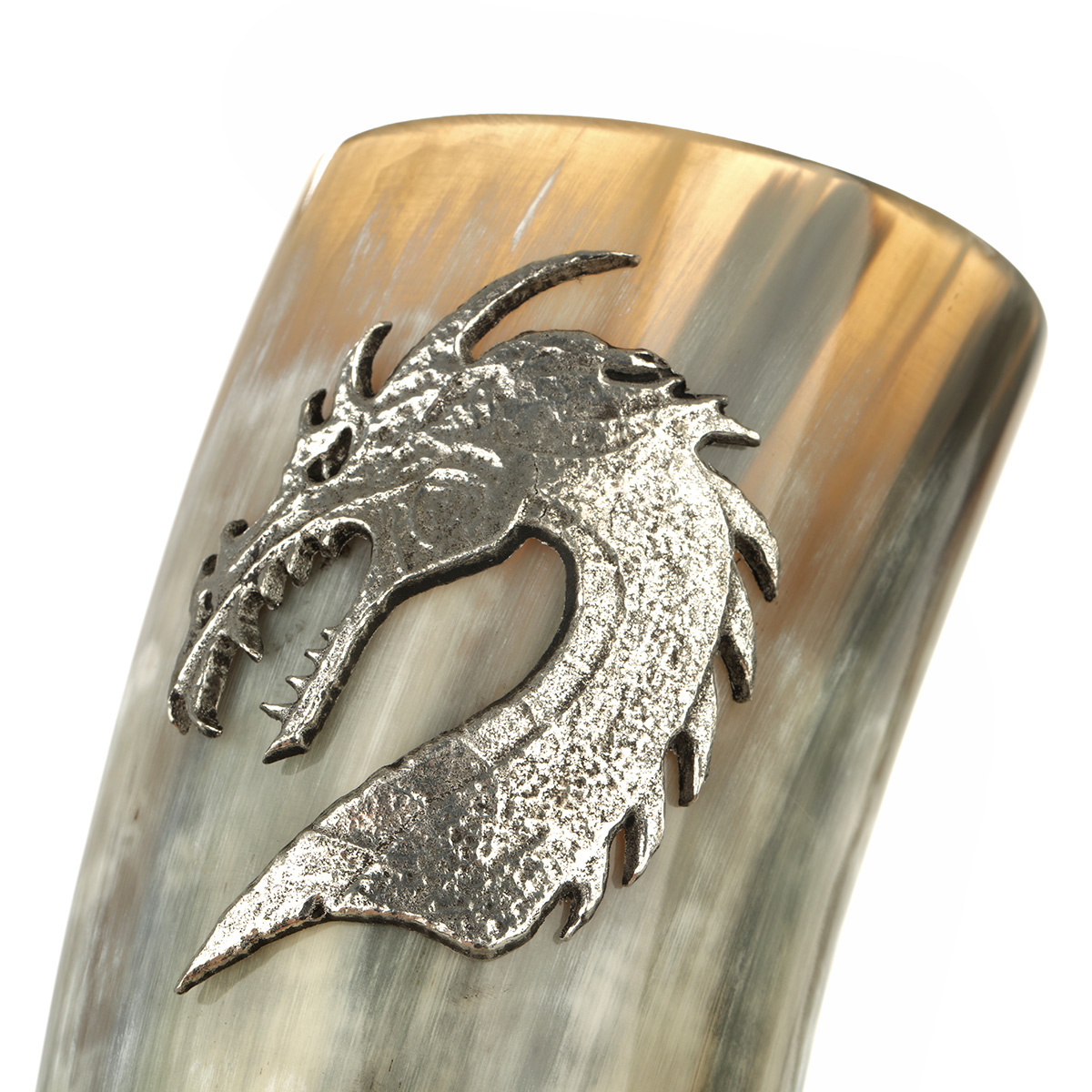 trinkhorn-drache-500ml-002 Drache Nidhogg - Wikinger Trinkhorn - verziertes Rinderhorn