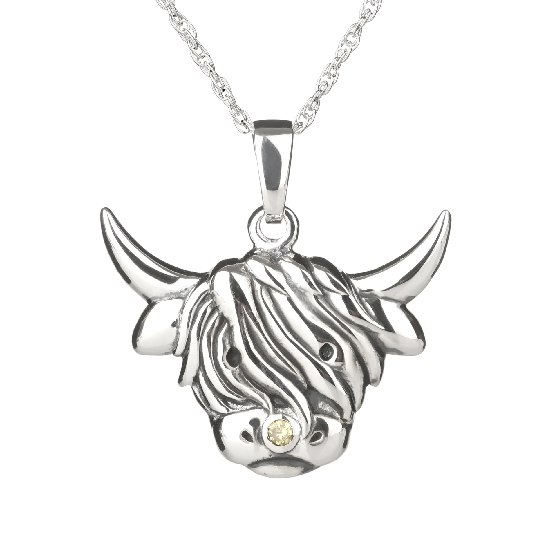 Highland Cow - schottische Kette aus Sterlingsilber Highland Cow - schottische Kette aus Sterlingsilber