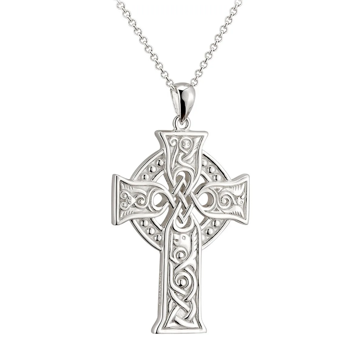Evangelist Celtic Cross - keltisches Kreuz aus Sterling Silber - Made in Ireland