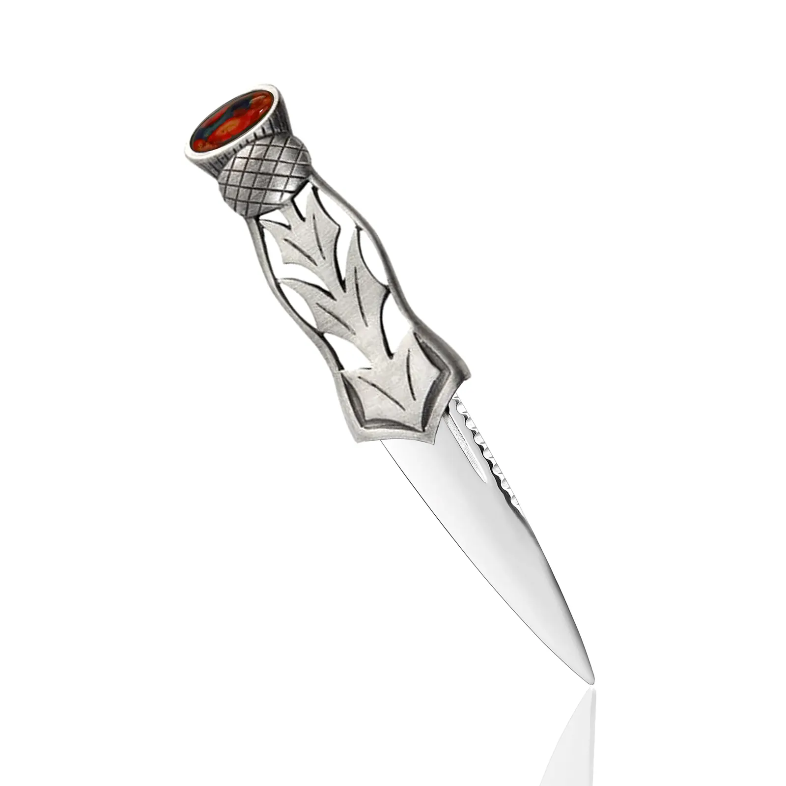 Jura Heathergem Thistle Sgian Dubh aus Schottland - Edelstahl & Heideholz