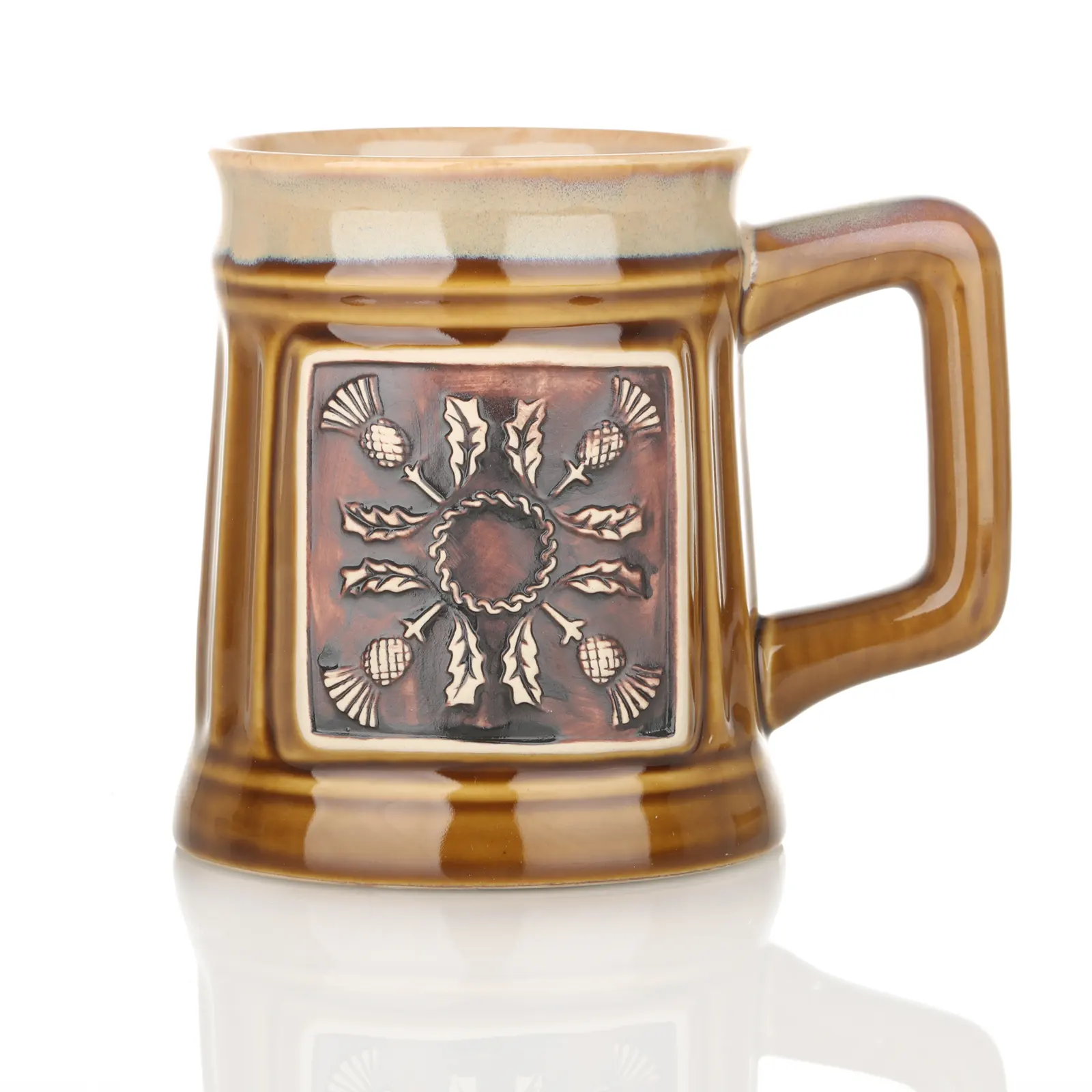 Scottish Thistle Stoneware Tankard - Schottische Distel Bierkrug Scottish Thistle Stoneware Tankard - Schottische Distel Bierkrug