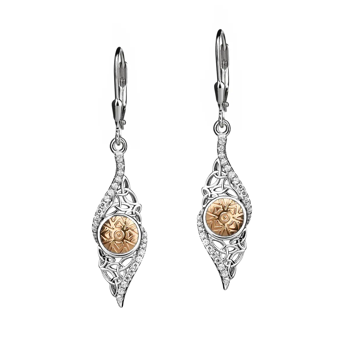 ohrhaenger-ohrringe-solstice-twisted-trinity-silber-gold-irland-002 Solstice Twisted Trinity - Irische Ohrhänger aus Sterling Silber & Gold