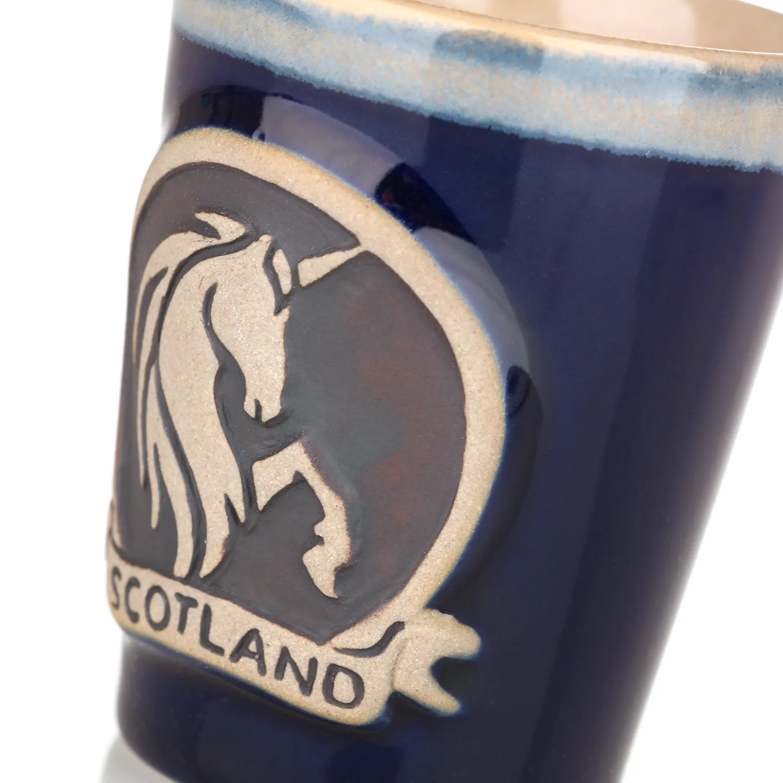 Unicorn Shot Cup in Blau - Einhorn Shotbecher aus Schottland