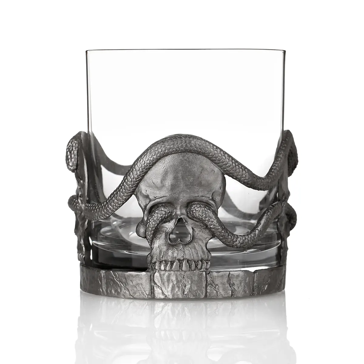 Skull Whisky Tumbler - Handgefertigtes Totenkopf Whiskyglas aus England