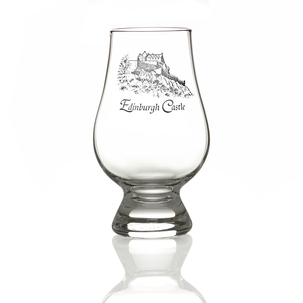 Glencairn Whisky Tasting Glas mit Gravur  'Edinburgh Castle'