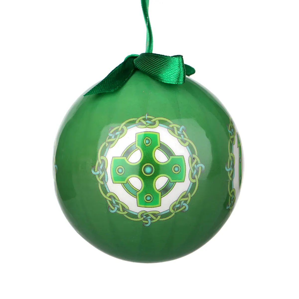 Irish Symbols - Traditionell handgefertigte Weihnachtskugel aus Irland mit vier irischen Symbolen