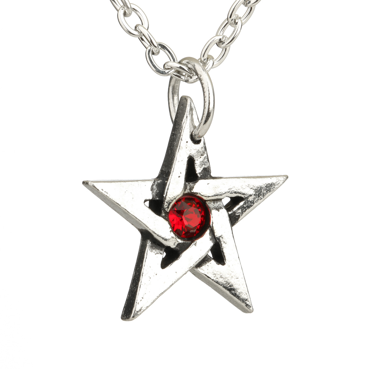 Crystal Pentagram - Pentagramm mit rotem Kristall von Alchemy England