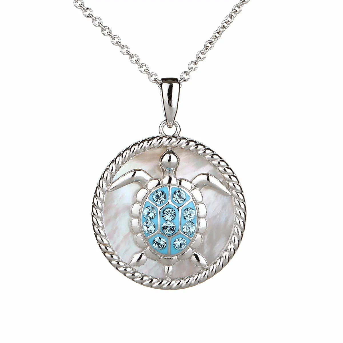 Mother of Pearl Turtle - Schildkröte aus Irland mit Perlmutt & Swarovski® Kristallen