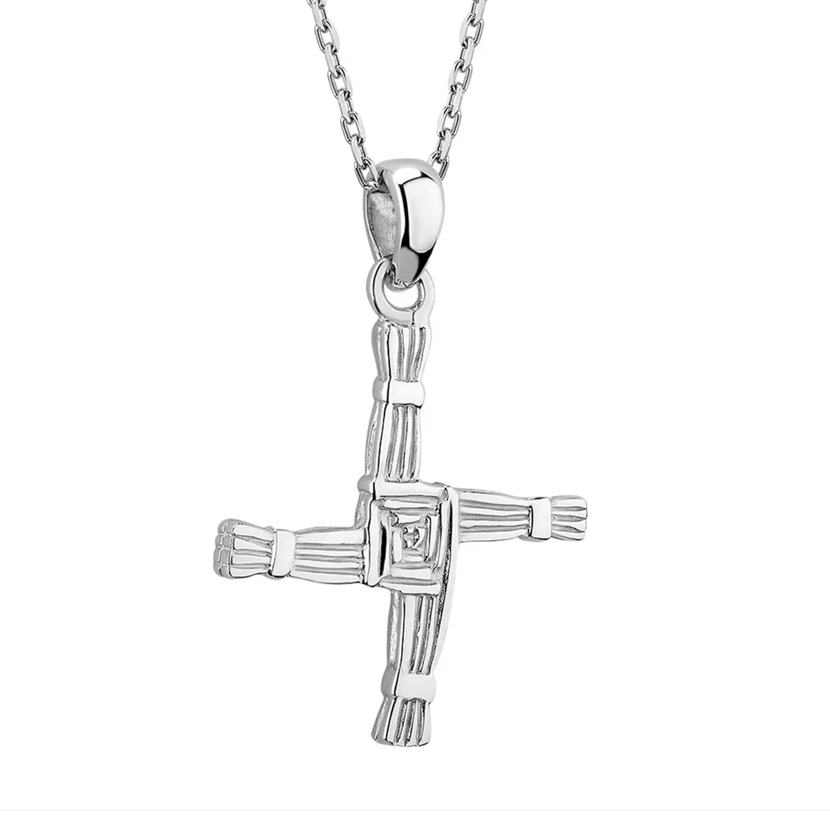 St. Brigid's Cross aus Sterlingsilber - Handgefertigt in Irland