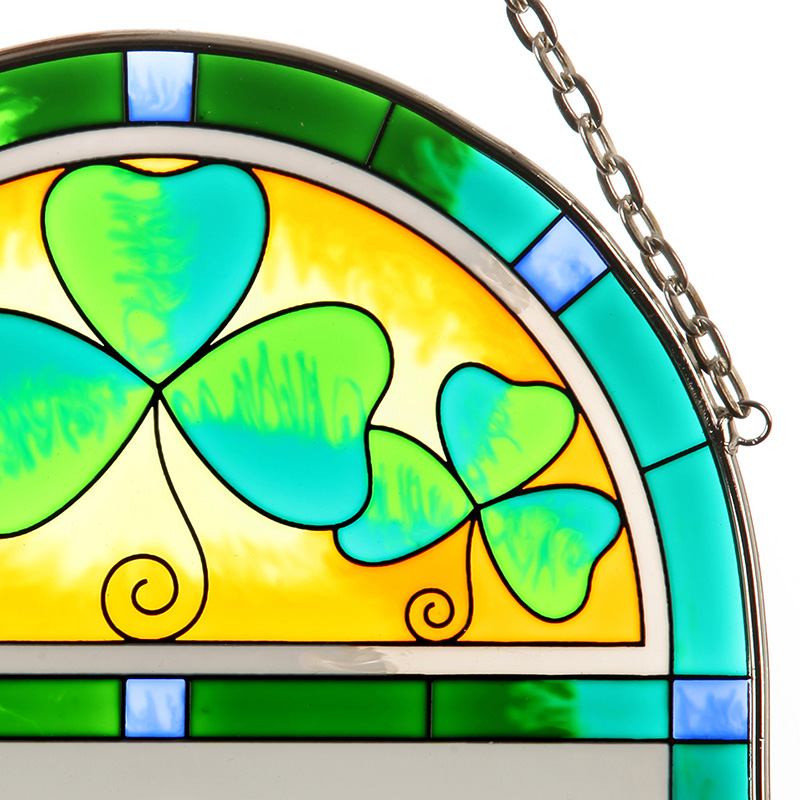 Fáilte - Handbemaltes irisches Fensterbild aus buntem Echtglas