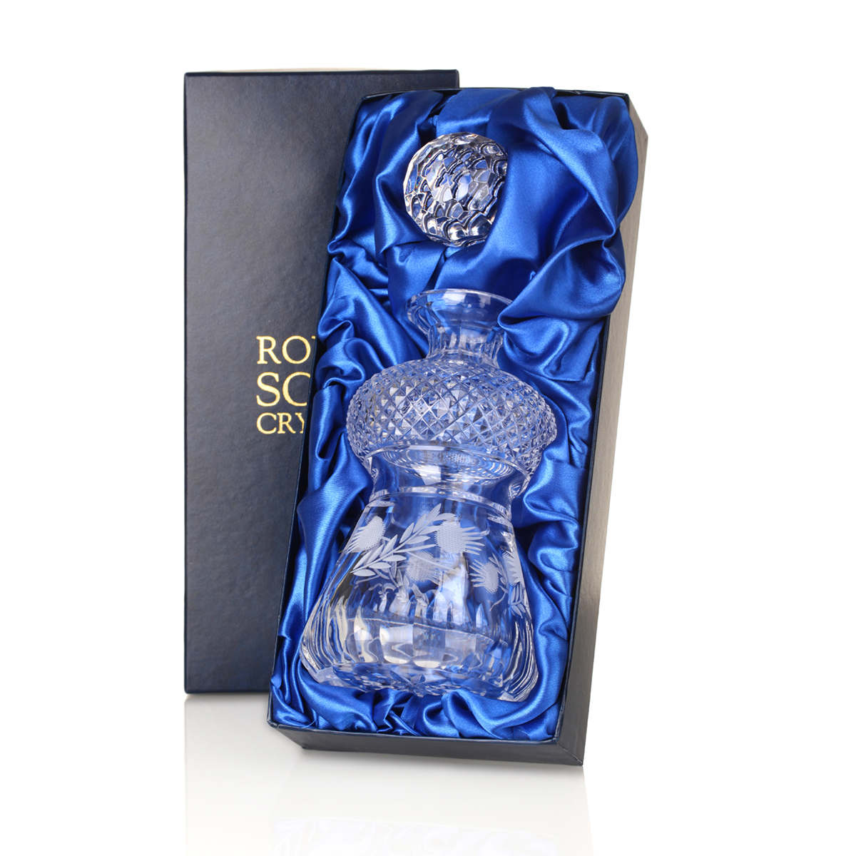 Flower Of Scotland Thistle Decanter - Kristallglas Whiskykaraffe in Form einer Distel