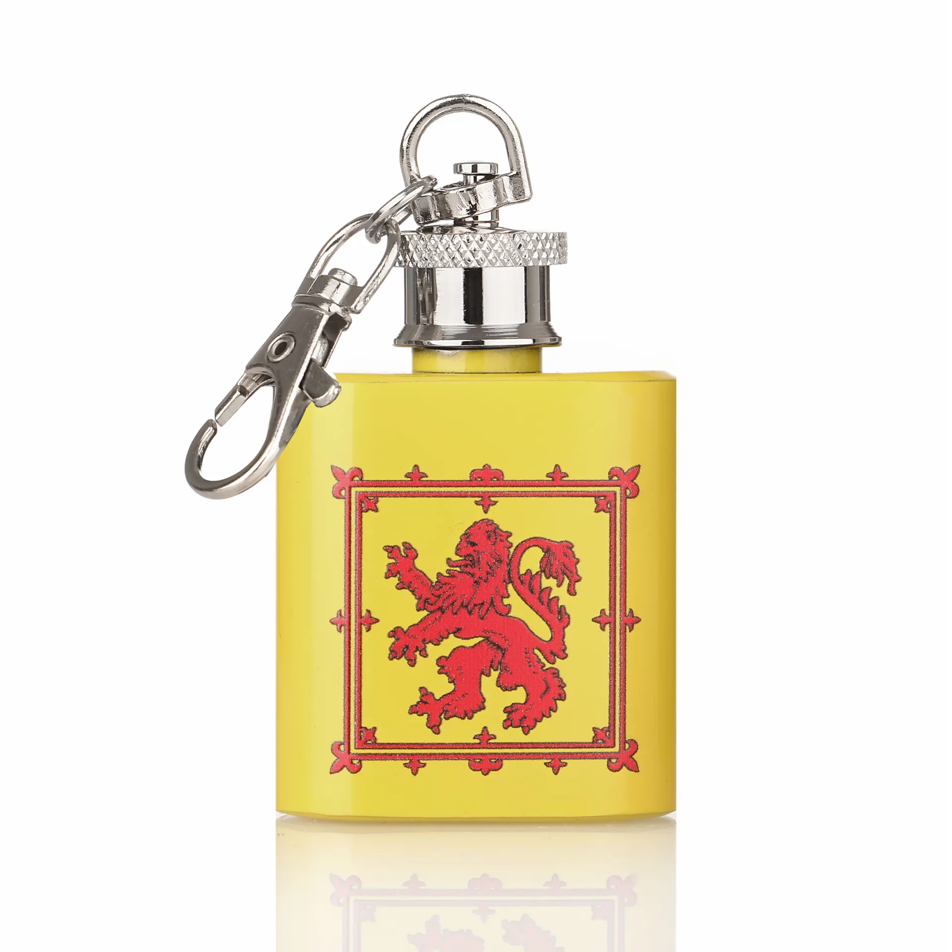 Rampant Lion Mini-Flachmann Schlüsselanhänger aus Schottland