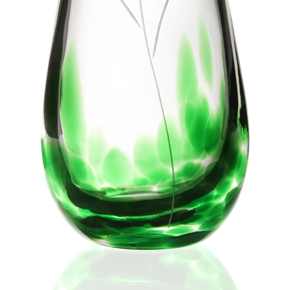 Irish Shamrock Bud Vase aus Kristallglas - Handgefertigt in Irland