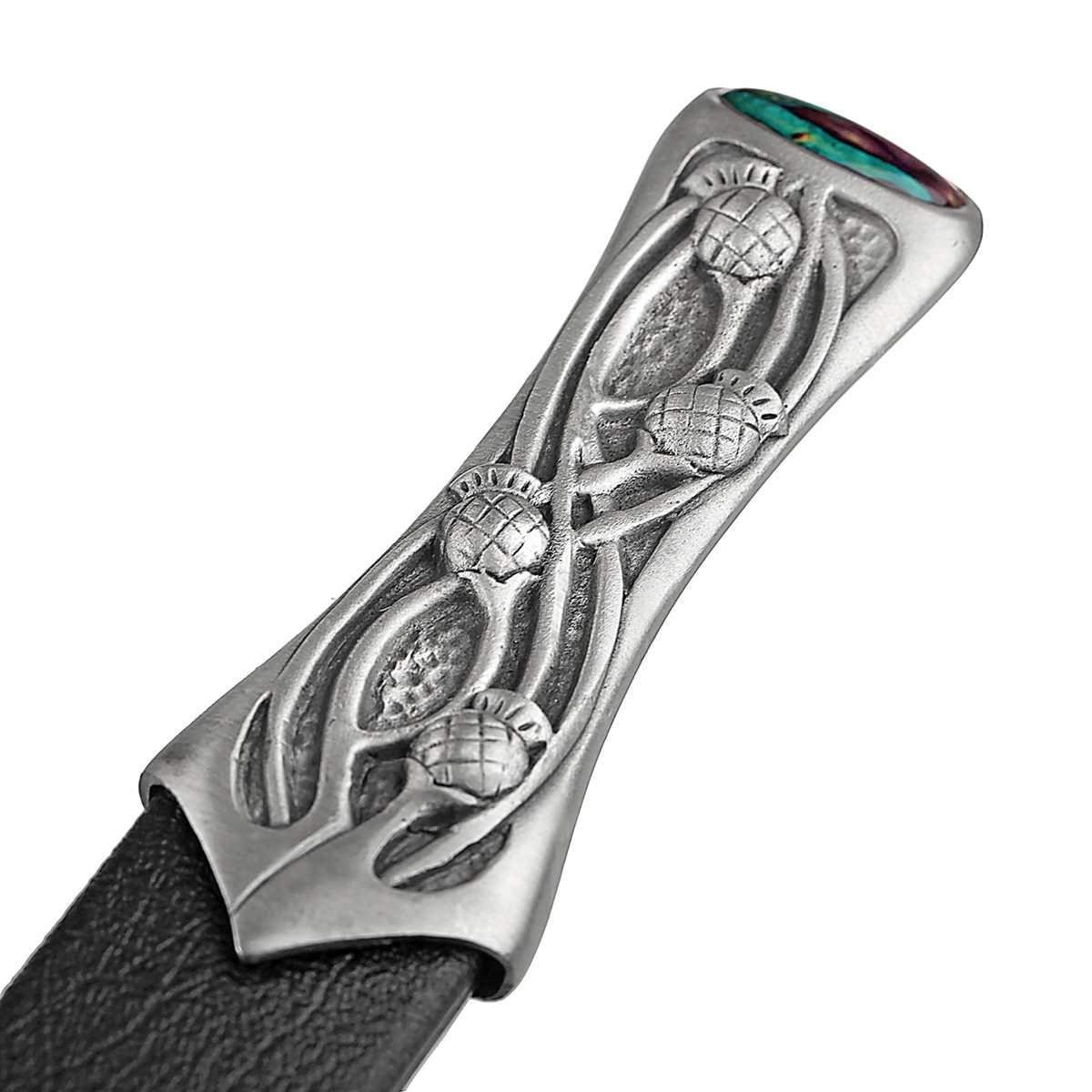 Heathergem Thistle  Sgian Dubh aus Schottland mit Griff aus Zinn & Heideholz
