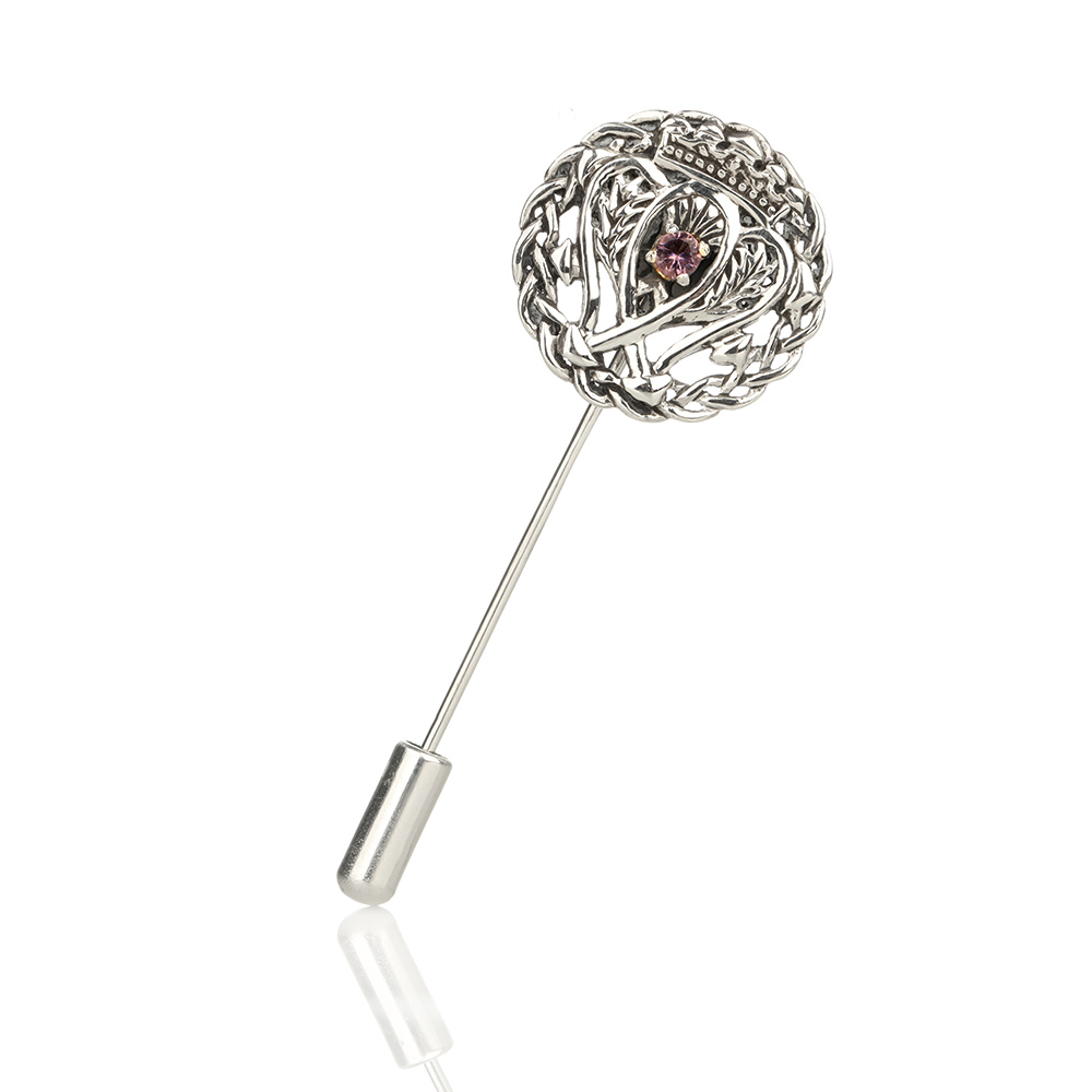 Luckenbooth Brosche - schottische Outlander Anstecknadel aus Sterling Silber