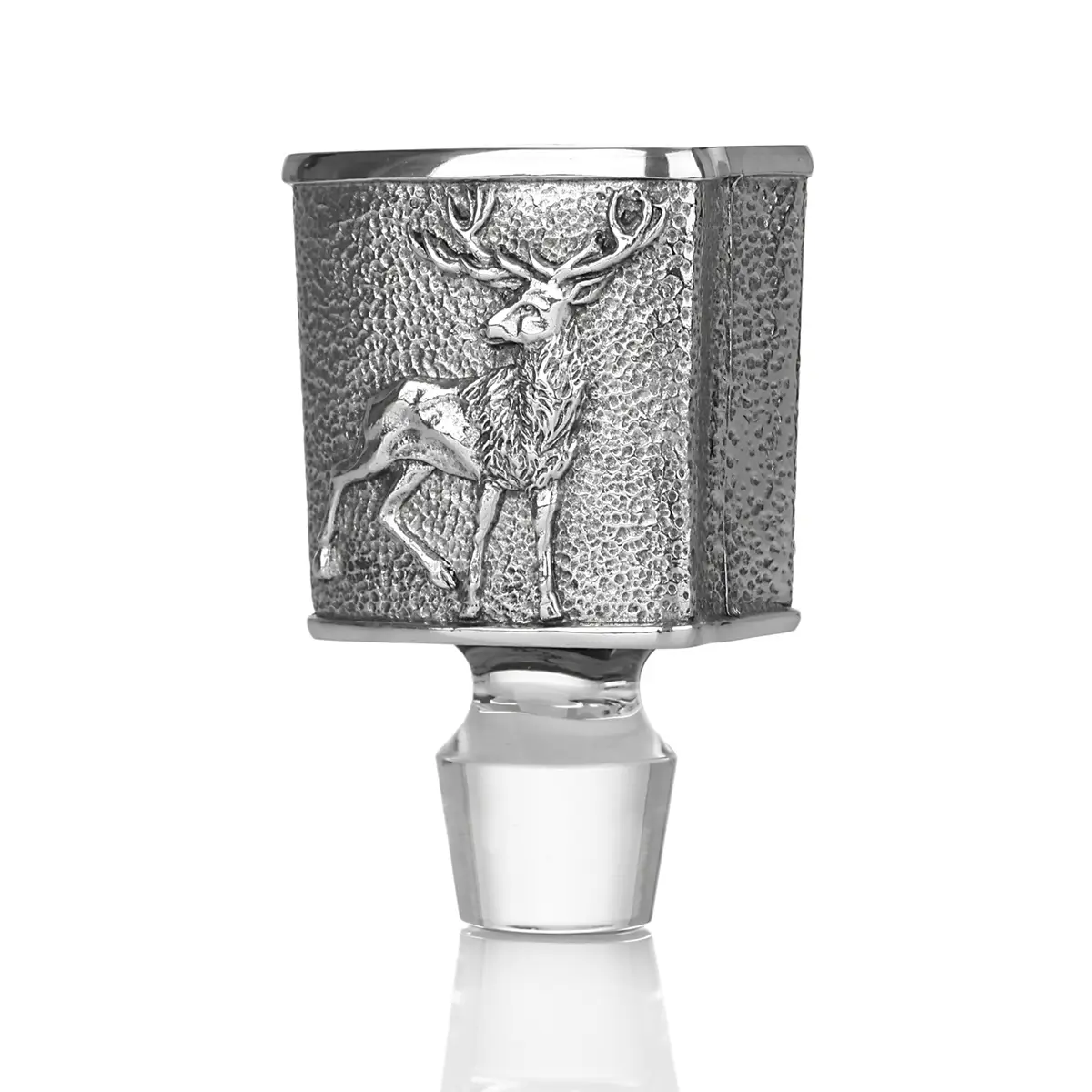 whisky-karaffe-decanter-kristall-schottland-stag-thistle-001 Stag & Thistle - Kristallglas Whisky Karaffe - schottischer Hirsch & Distel
