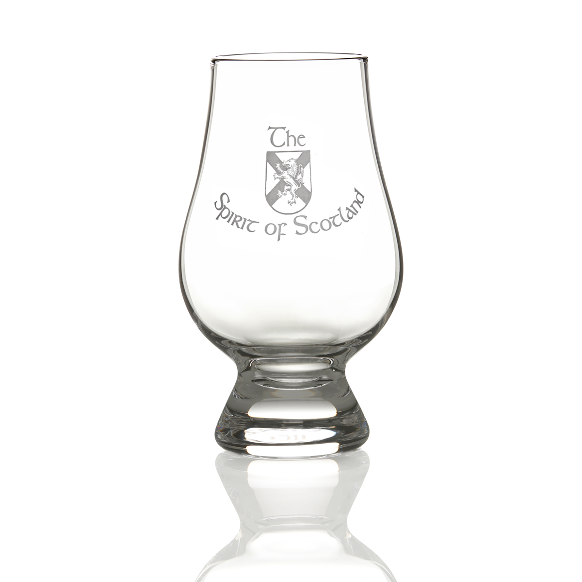 Glencairn Whisky Tasting Glas mit Gravur  'The Spirit of Scotland' - Schottisch Flagge & Löwe