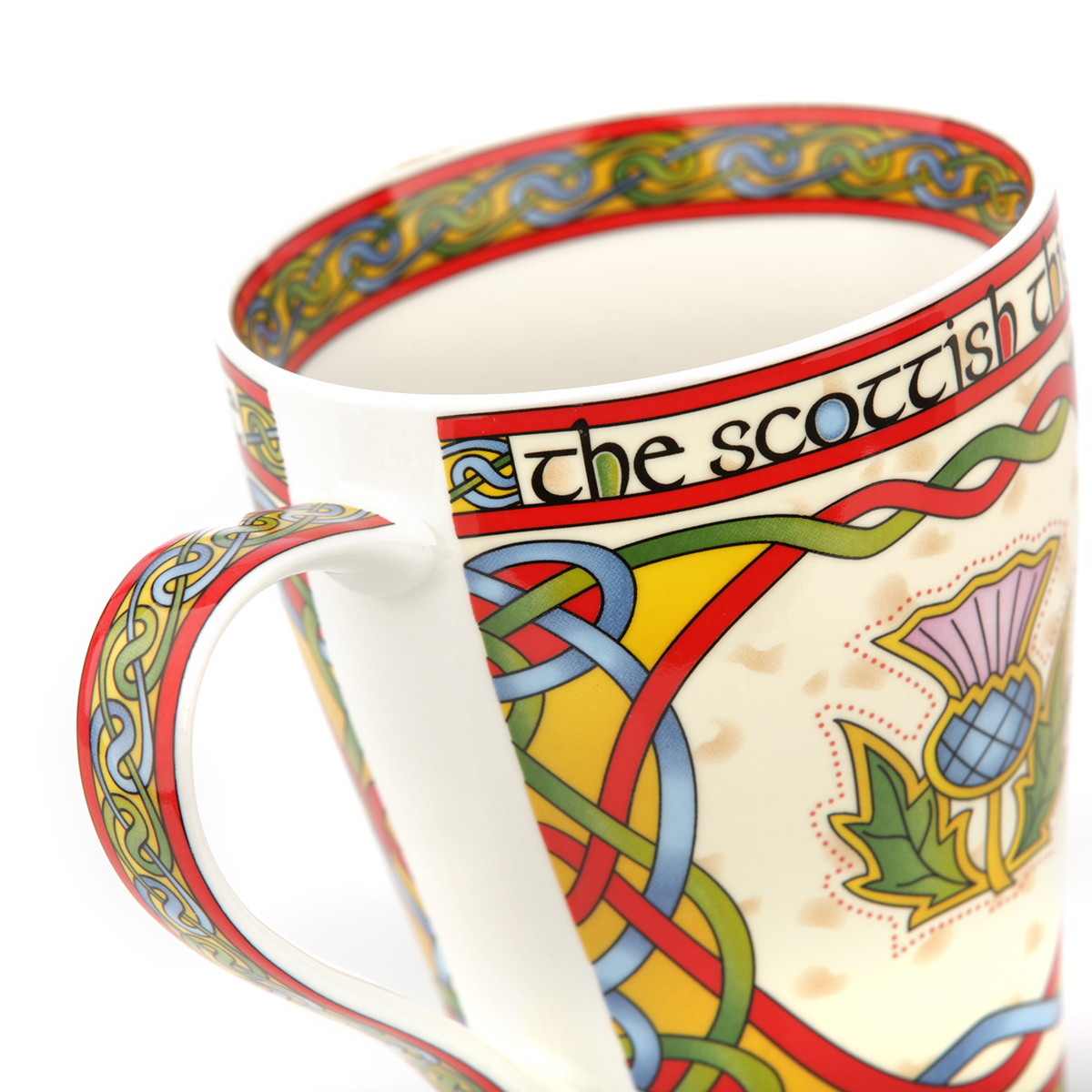 Kaffeebecher-Mug-schottland-schottische-distel-thistle-005 The Scottish Thistle Mug  - Kaffeebecher mit schottischer Distel & Keltischen Mustern