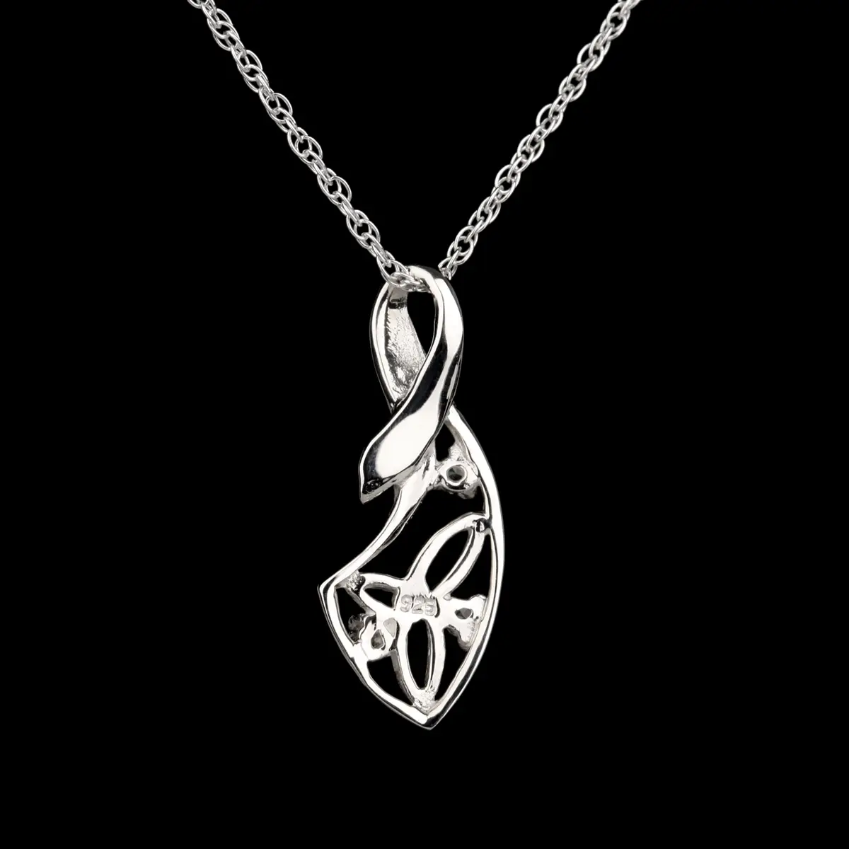 Triquetra Crystal - Keltische Kette aus Sterling Silber & Kristall