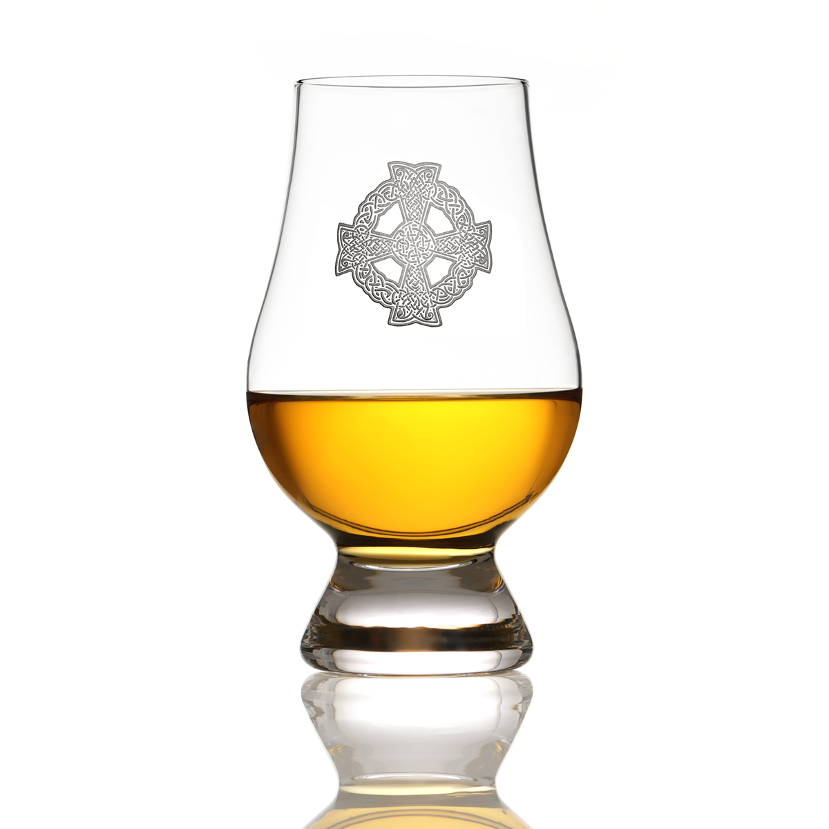 Glencairn Whisky Tasting Glas mit Gravur  'Celtic Cross - Keltisches Kreuz'