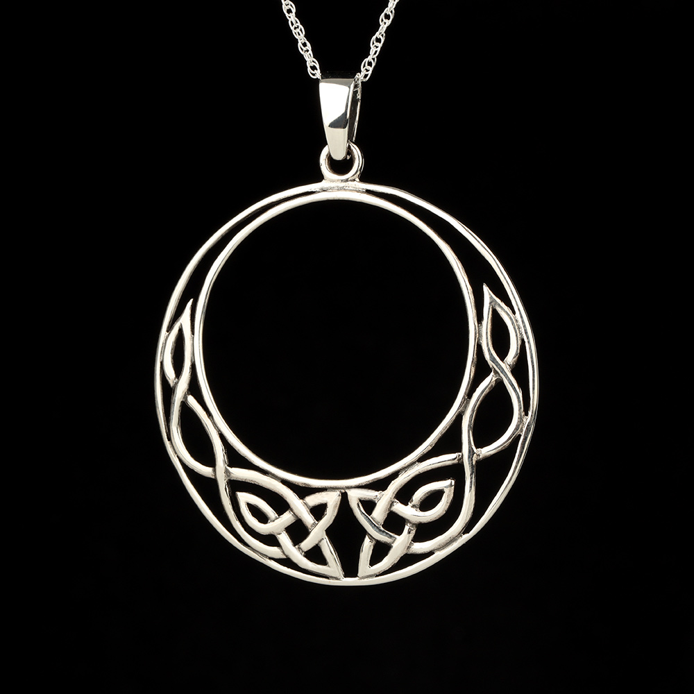 Celtic Circle - Keltischer Anhänger aus Sterling Silber  - Handgefertigt in Schottland