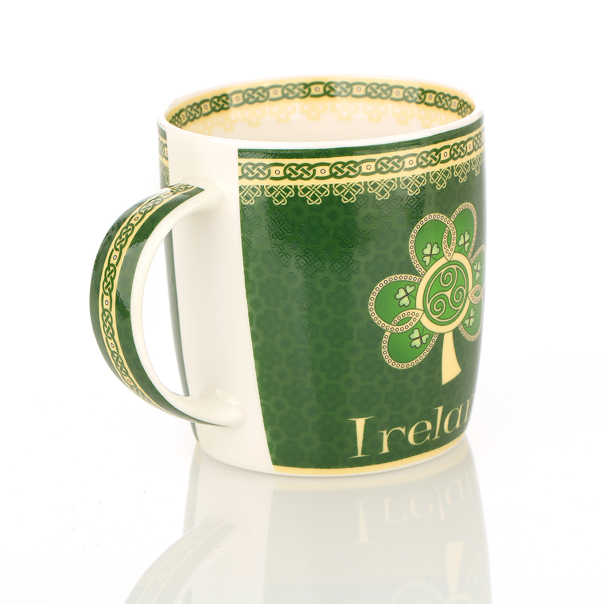 Irish Shamrock Celtic Mug - keltischer Kaffeebecher mit irischen Kleeblättern