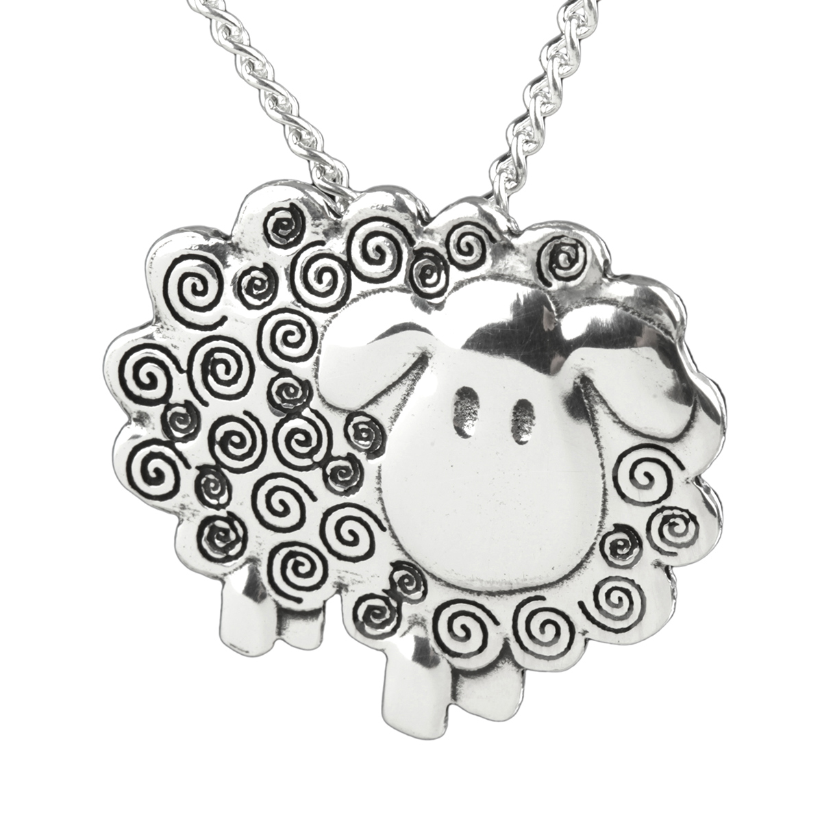 Kette-anhaenger-schaf-sheep-swirly-silber-003 Swirly Sheep Kette - Süßes Schaf aus England