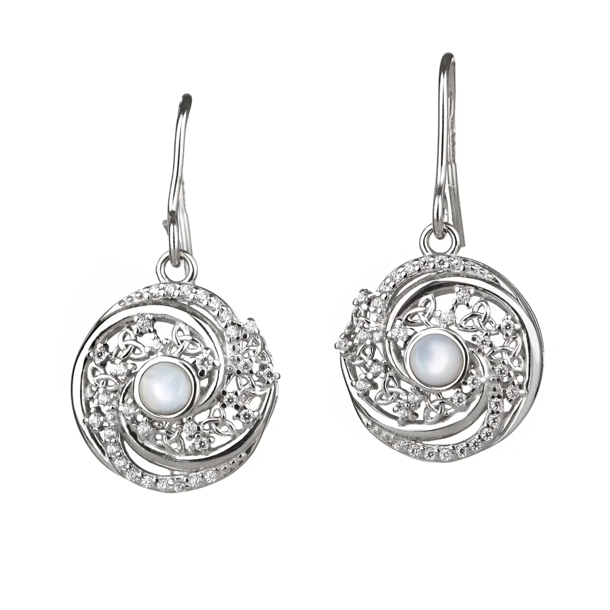 ohrhaenger-ohrstecker-arian-trinity-perlmutt-silber-irland-002 Arian Mother of Pearl - Keltische Trinity Ohrhänger aus Sterling Silber & Perlmutt