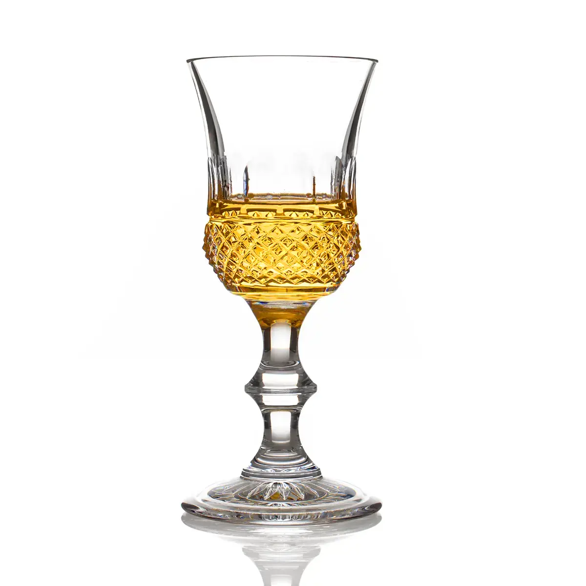 Scottish Thistle Raised Diamonds - Whiskyglas in Distelform mit Fuß