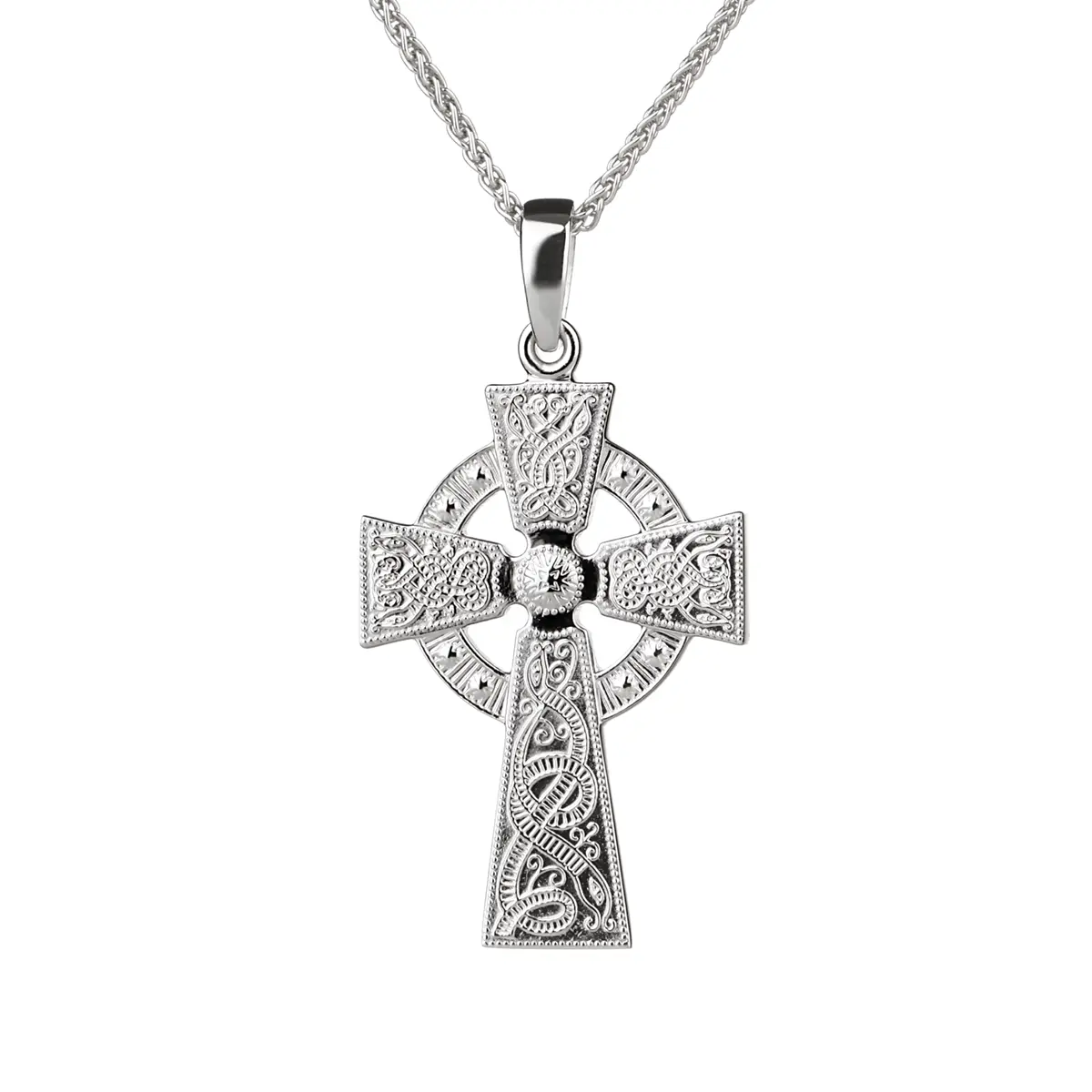 Celtic Warrior Cross - keltisches Kreuz Anhänger & Kette aus Irland