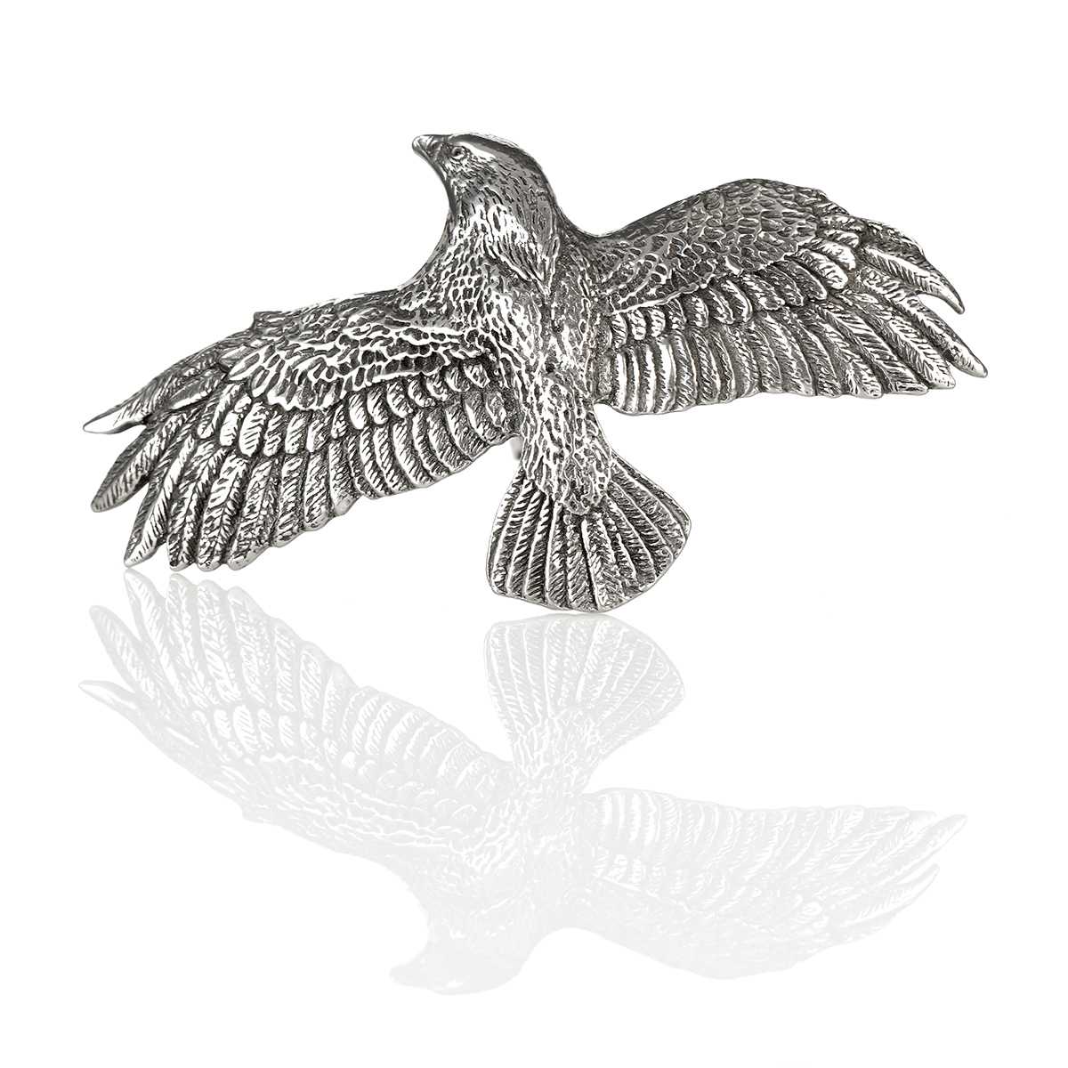 Flying Eagle Haarspange -  Fliegender Adler aus Zinn - Handgefertigt in England