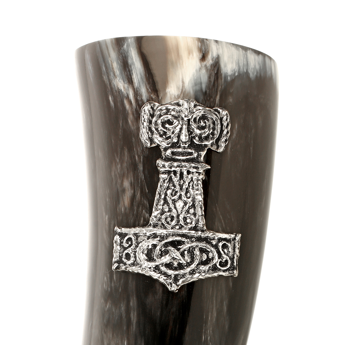 Wikinger Trinkhorn Thors Hammer - 0,5 Liter - Mjölnir