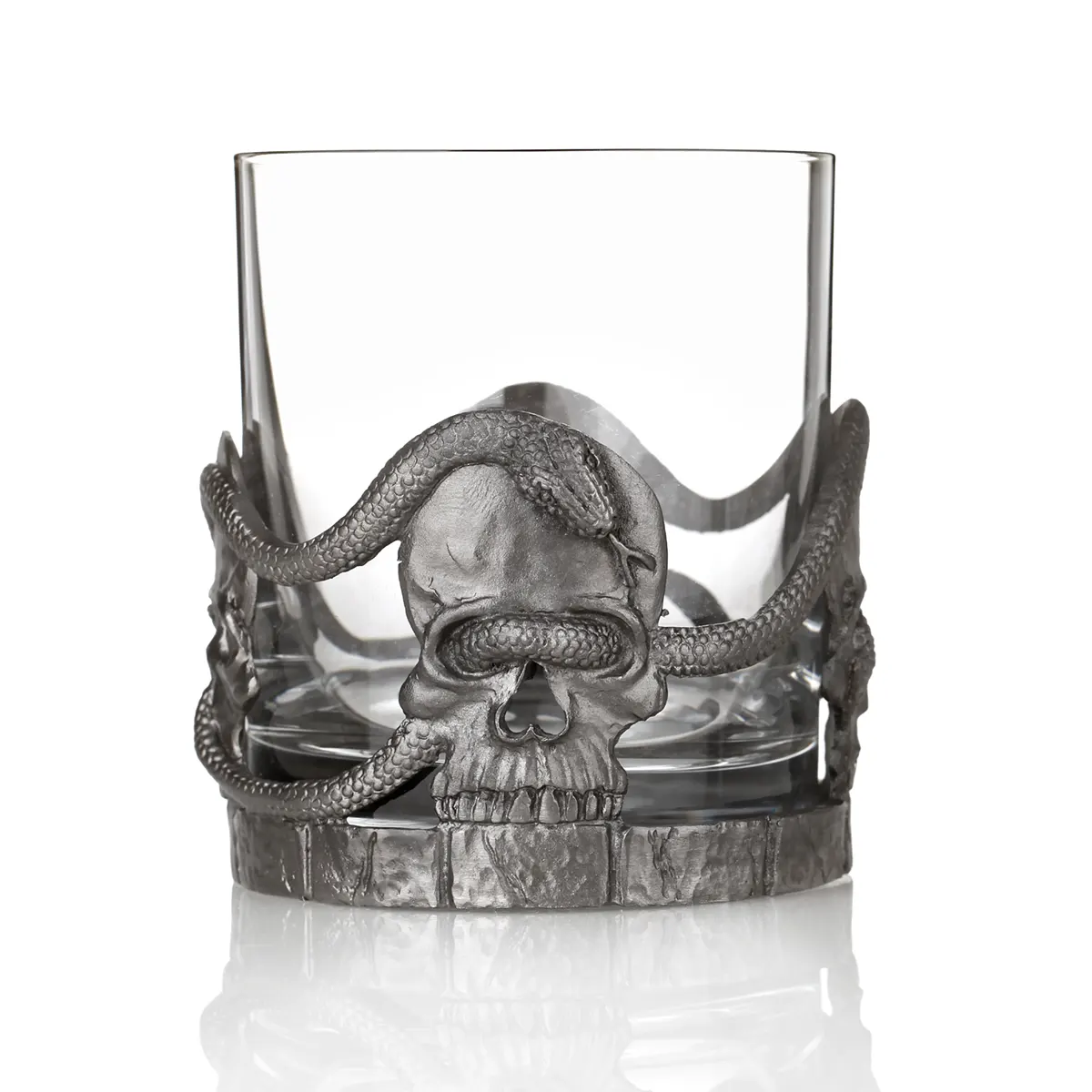 Skull Whisky Tumbler - Handgefertigtes Totenkopf Whiskyglas aus England