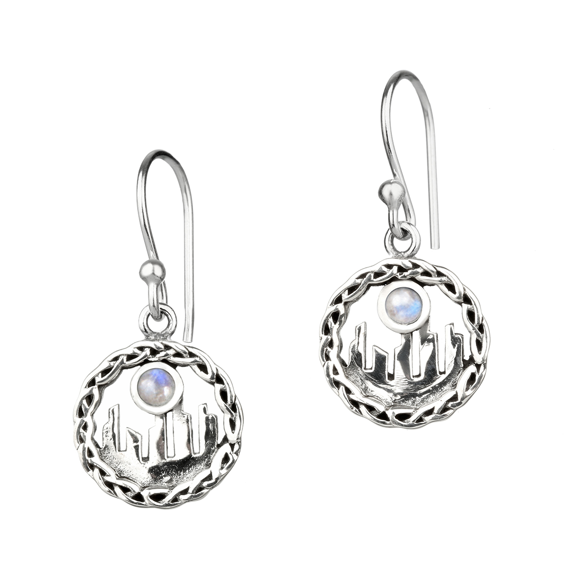 craigh-na-dun-outlander-ohrringe-002bUuZLzxKgDbt1 Craigh Na Dun - schottische Outlander Ohrhänger aus Sterling Silber & Mondstein