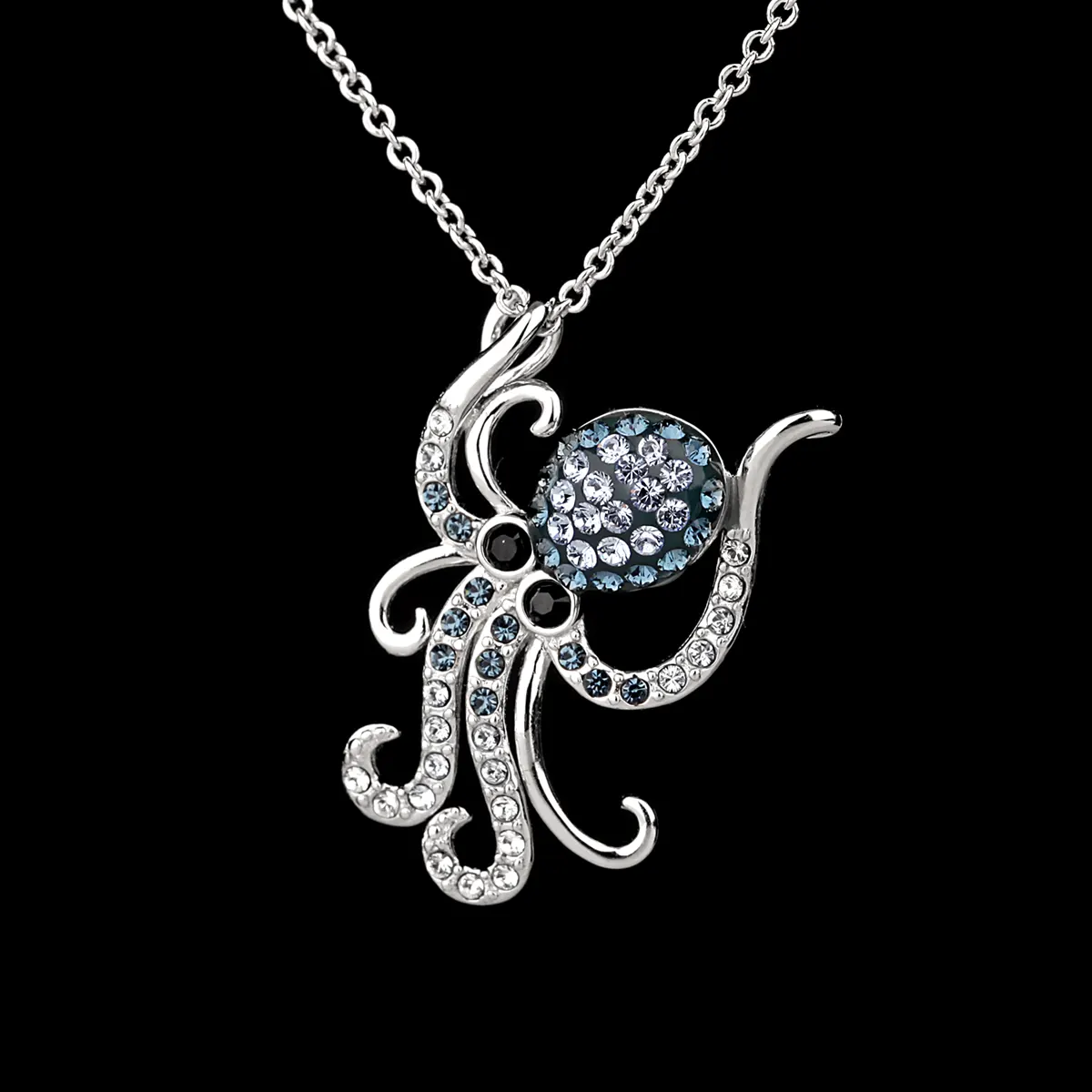 Ocean Octopus - irische Oktopus Kette aus Sterling Silber & Swarovski® Kristall