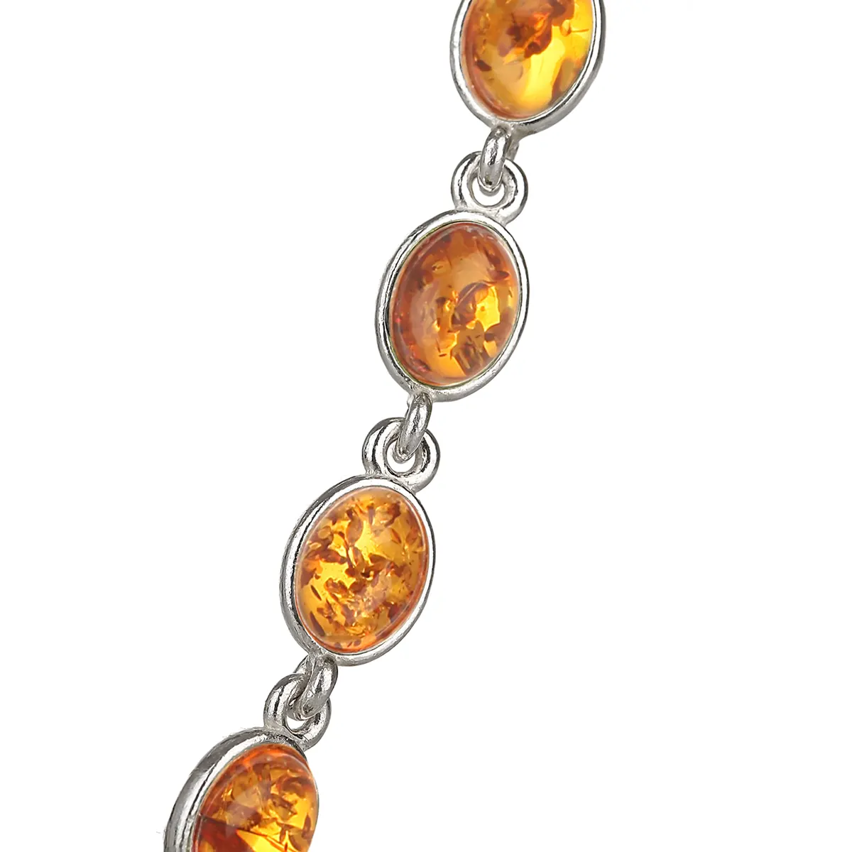 Honey Amber Drop - Irisches Armband aus gelbem Bernstein & Sterling Silber