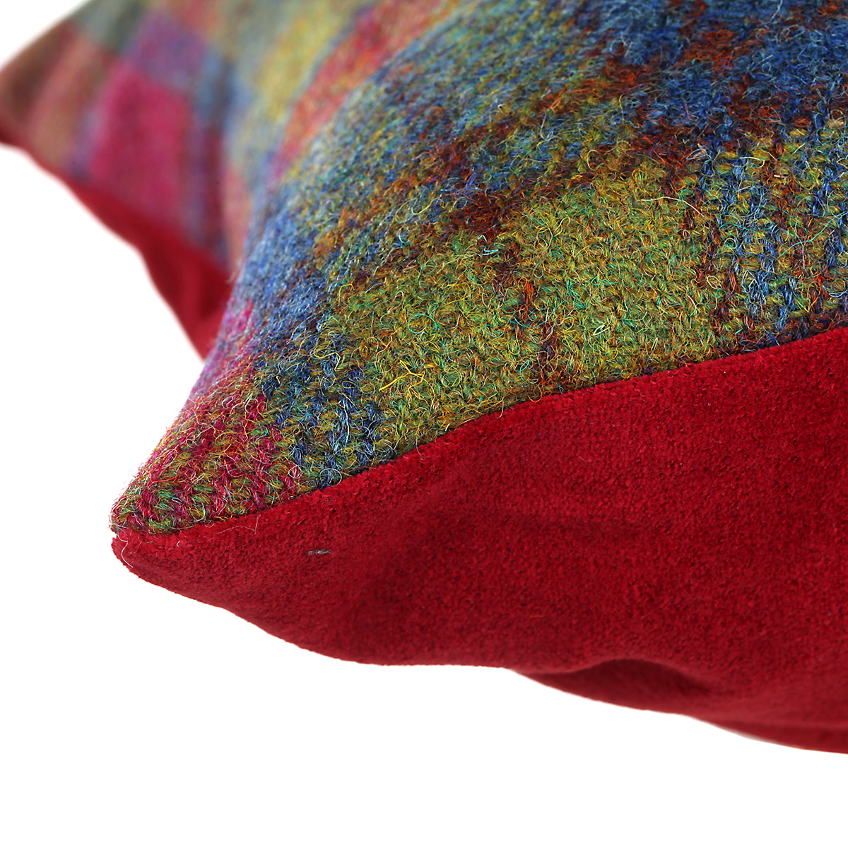 Harris Tweed Kissen aus Schottland in Multi Color Tartan - 25 x 45 cm