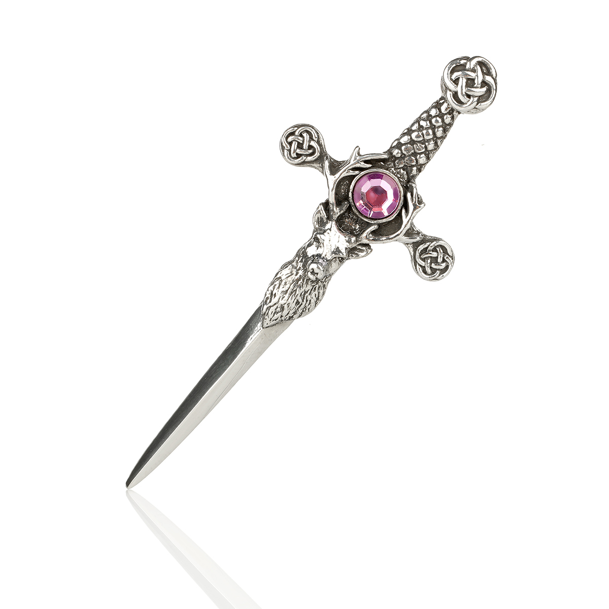 Monarch of the Glen - Handgefertigter Kilt Pin mit schottischem Highland Hirsch