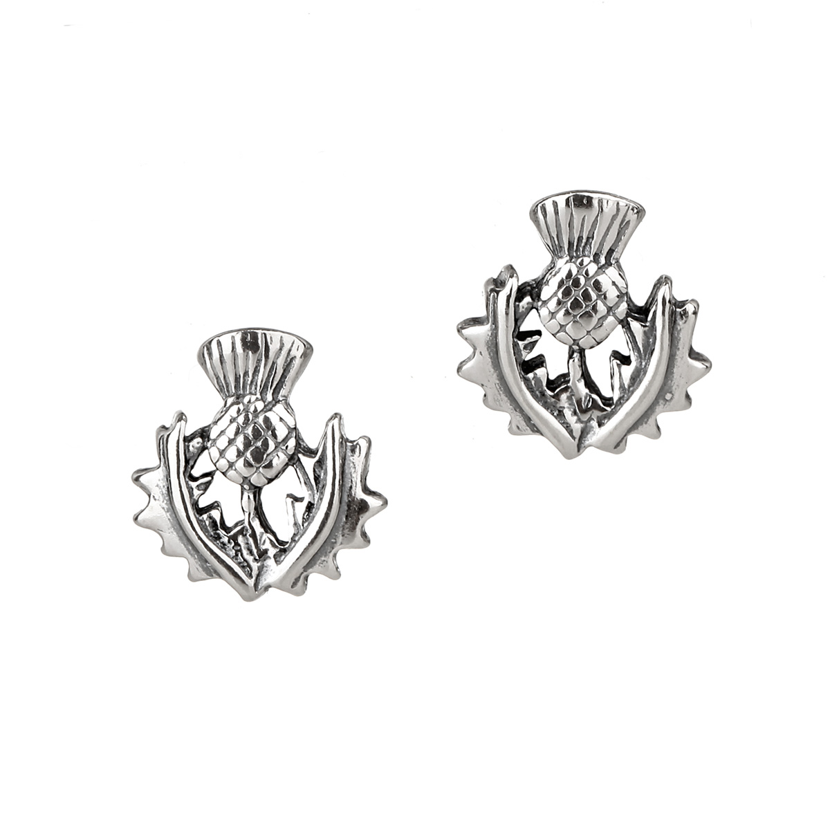 ohrstecker-ohrschmuck-schottisch-distel-thistle-silber-002 Schottische Distel Ohrstecker aus Sterling Silber - The Scottish Thistle