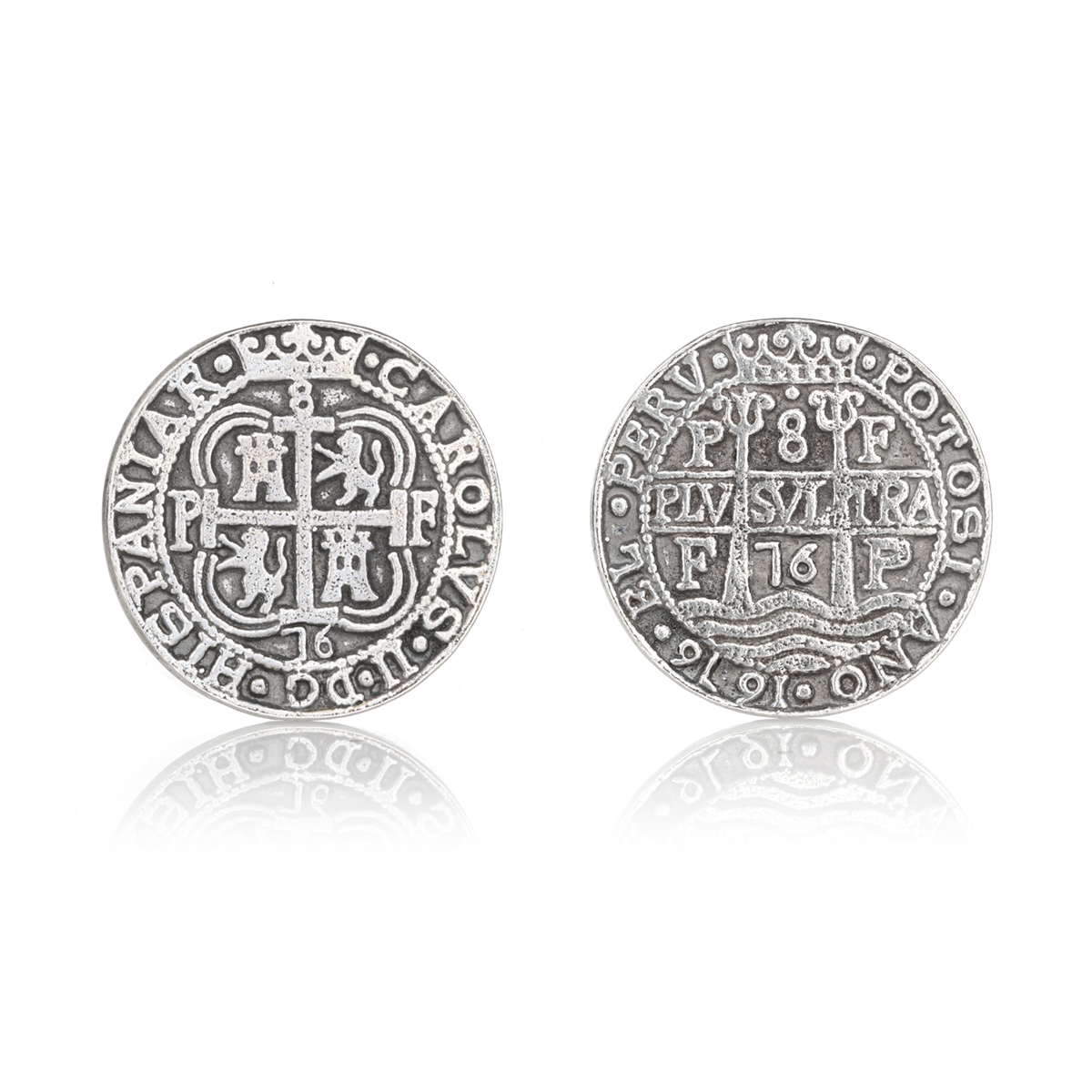 Piratenmünzen Repliken aus Metall (Zinn) - 5 Stück - Piratenschatz Made in England