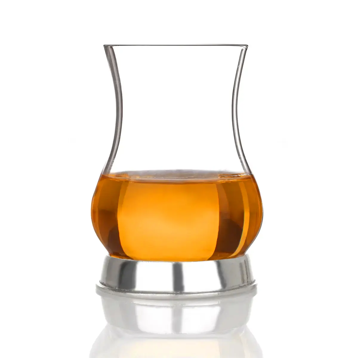 whisky-tasting-nosing-glas-schottland-silber Plain Pewter Whisky Tasting Glas - Handgefertigtes Whiskyglas mit Zinn-Basis