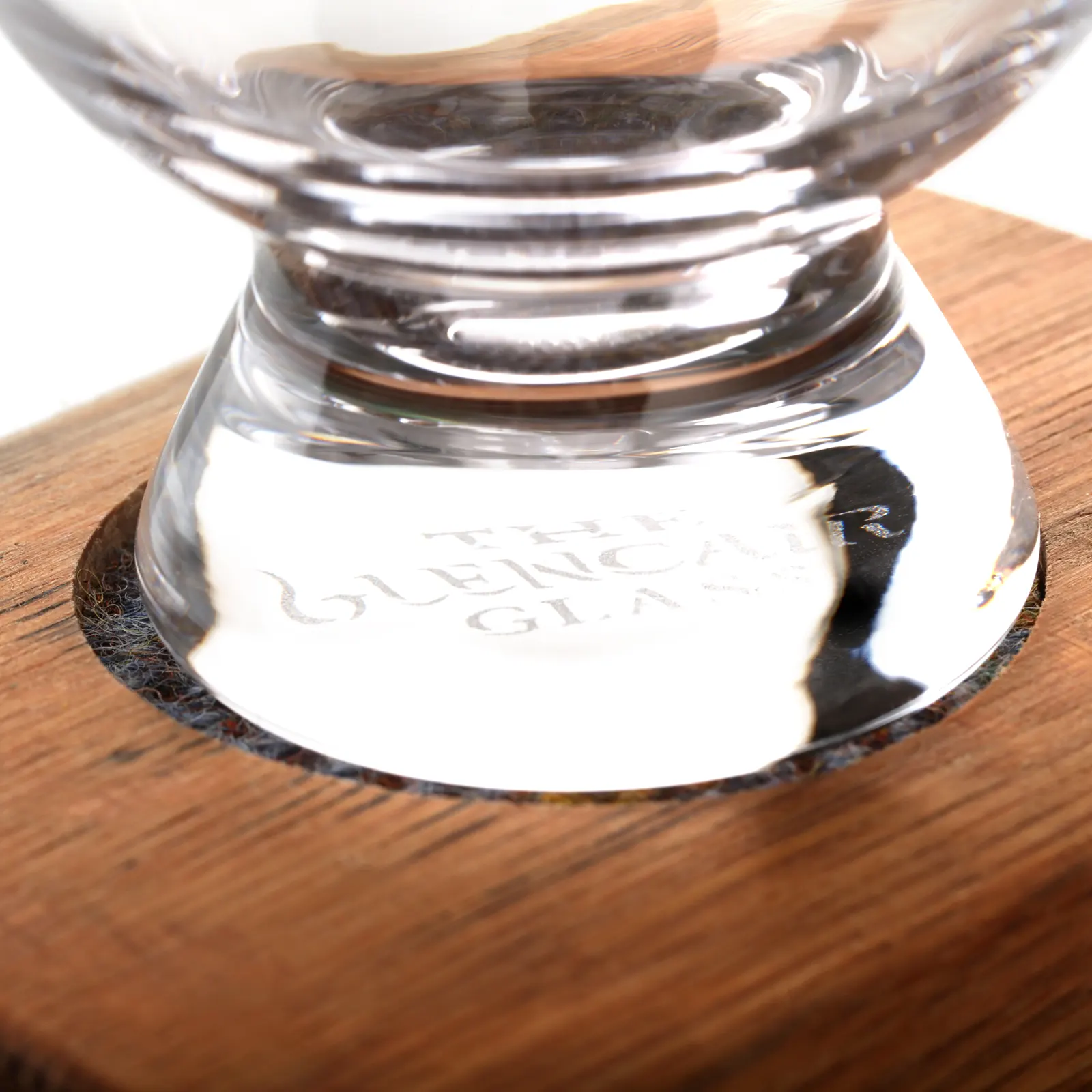 Whisky Fass Flight Tray aus Eiche - Untersetzer für 5 Glencairn Tasting Gläser