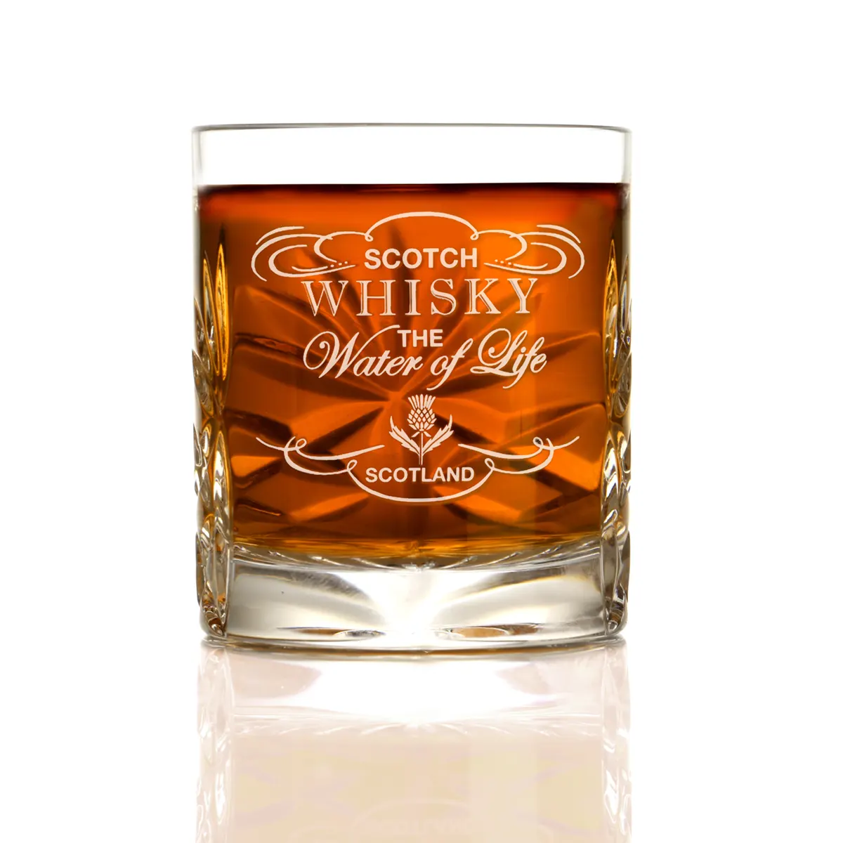 The Water of Life Dram - Kristall Whisky Shotglas aus Schottland