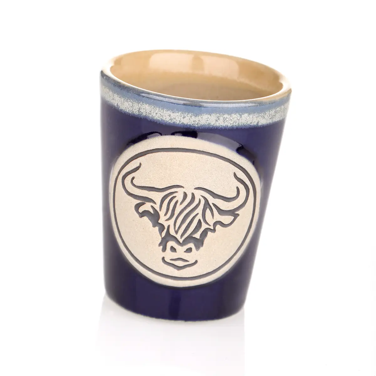 Highland Cow Stoneware Shot Cup - Schottischer Shotbecher aus Keramik